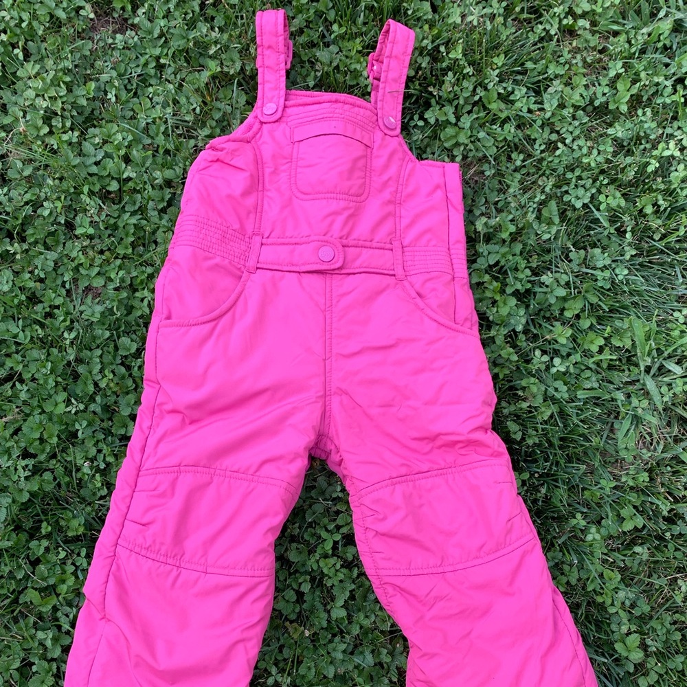 BabyGap Pink Snow Pants Bibs Toddler Size 5 Years